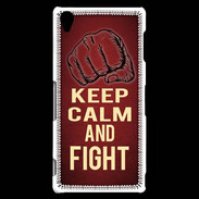Coque Sony Xperia Z3 Keep Calm and Fight Rouge