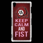 Coque Sony Xperia Z3 Keep Calm and Fist Rouge