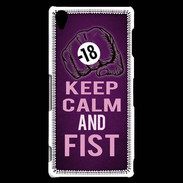 Coque Sony Xperia Z3 Keep Calm and Fist Violet