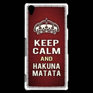 Coque Sony Xperia Z3 Keep Calm and Hakuna Matata Rouge