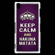 Coque Sony Xperia Z3 Keep Calm and Hakuna Matata Violet