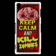 Coque Sony Xperia Z3 Keep Calm and Kill Zombies Rouge