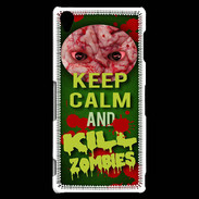 Coque Sony Xperia Z3 Keep Calm and Kill Zombies Vert