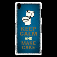 Coque Sony Xperia Z3 Keep Calm and Make cake Bleu