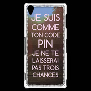 Coque Sony Xperia Z3 Code pin rose ZG