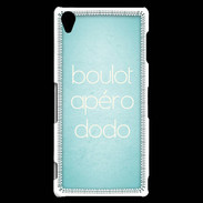 Coque Sony Xperia Z3 Boulot Apéro Dodo Turquoise ZG