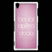 Coque Sony Xperia Z3 Boulot Apéro Dodo Rose ZG