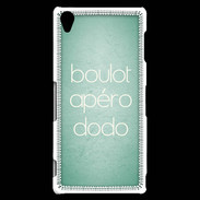 Coque Sony Xperia Z3 Boulot Apéro Dodo Vert ZG