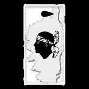 Coque Sony Xperia M2 Carte de la Corse avec tête 5
