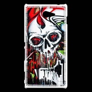 Coque Sony Xperia M2 Tête de mort Graffiti couleur