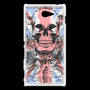 Coque Sony Xperia M2 Tête de mort Angleterre