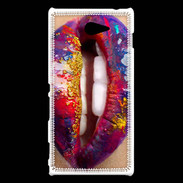 Coque Sony Xperia M2 Lèvres multicouleurs