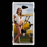 Coque Sony Xperia M2 Avion sexy