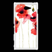 Coque Sony Xperia M2 Dessin de coquelicot