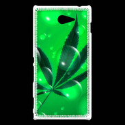 Coque Sony Xperia M2 Cannabis Effet bulle verte