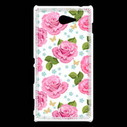 Coque Sony Xperia M2 Vintage Rose 3