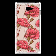 Coque Sony Xperia M2 Fleurs vintage 2