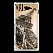 Coque Sony Xperia M2 Tour Eiffel vertigineuse vintage