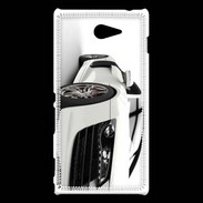 Coque Sony Xperia M2 Belle voiture sportive blanche