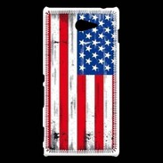 Coque Sony Xperia M2 Drapeau USA grunge et vintage 5