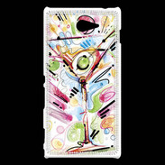 Coque Sony Xperia M2 cocktail en dessin
