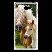 Coque Sony Xperia M2 Cheval et poulain