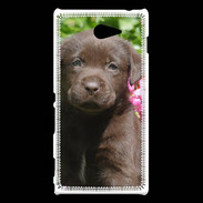 Coque Sony Xperia M2 Chien labrador chocolat 3