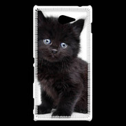 Coque Sony Xperia M2 Petit chaton noir