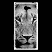Coque Sony Xperia M2 Lion en noir et blanc