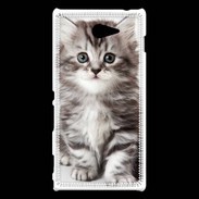 Coque Sony Xperia M2 Chaton gris 