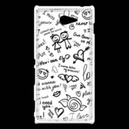 Coque Sony Xperia M2 Mélange de mots