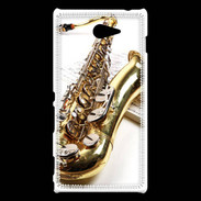 Coque Sony Xperia M2 Saxophone et partitions