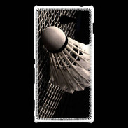 Coque Sony Xperia M2 Volant de Badminton en noir et blanc