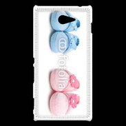 Coque Sony Xperia M2 Chaussures bébé