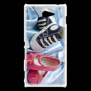 Coque Sony Xperia M2 Chaussures bébé 4