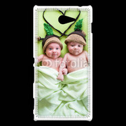 Coque Sony Xperia M2 Jumeaux coeur
