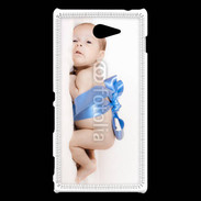 Coque Sony Xperia M2 Bébé ruban bleu