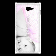 Coque Sony Xperia M2 Bébé ailes d'ange rose