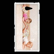 Coque Sony Xperia M2 Bébés sur le ventre
