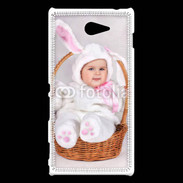 Coque Sony Xperia M2 Bébé dans un panier