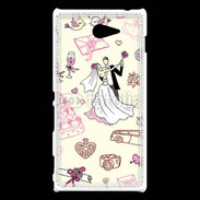 Coque Sony Xperia M2 Thème mariage 1