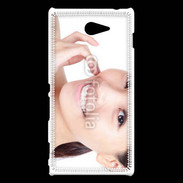 Coque Sony Xperia M2 Femme asiatique glamour et souriante