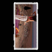 Coque Sony Xperia M2 Danseuse orientale dune désert