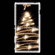 Coque Sony Xperia M2 Sapin de noël feu d'artifice