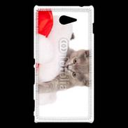 Coque Sony Xperia M2 Chaton Noël