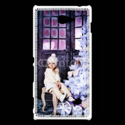 Coque Sony Xperia M2 Sapin de Noël et petite fille