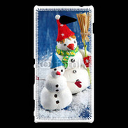 Coque Sony Xperia M2 Bonhommes de neige