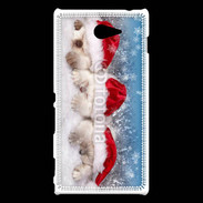 Coque Sony Xperia M2 3 chatons Noël
