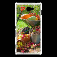 Coque Sony Xperia M2 fruits et légumes d'automne