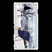 Coque Sony Xperia M2 transat et skis neige